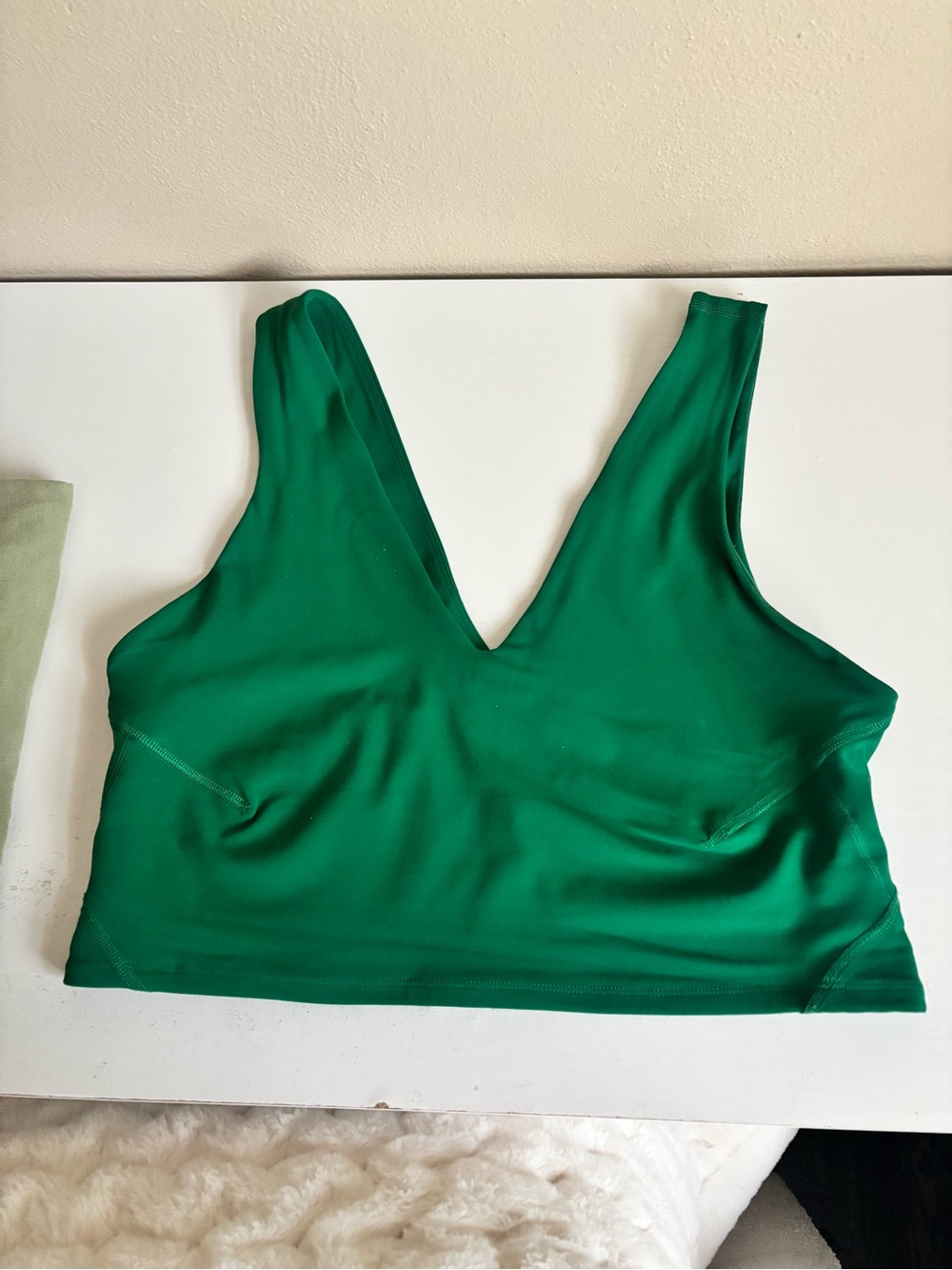 FP Movement by Free People Emerald Green V-Neck Crop Top